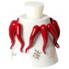 Straordinario albero in porcellana con corni rossi decorativo - H 19 cm